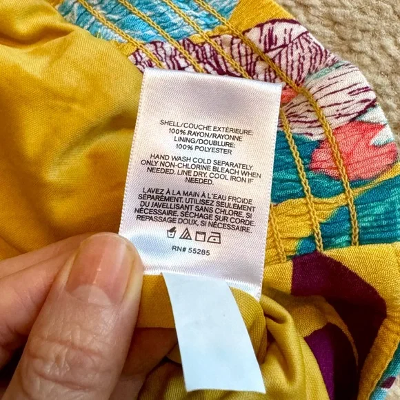 Express Tropical Floral High Low Flowly Maxi Skirt NWOT - Picture 8 of 10